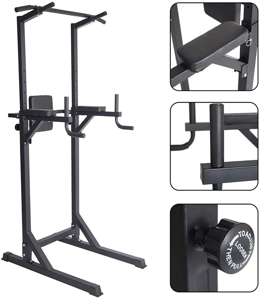 Power Tower Pull Up Strength Training Dip Stand Workout Station